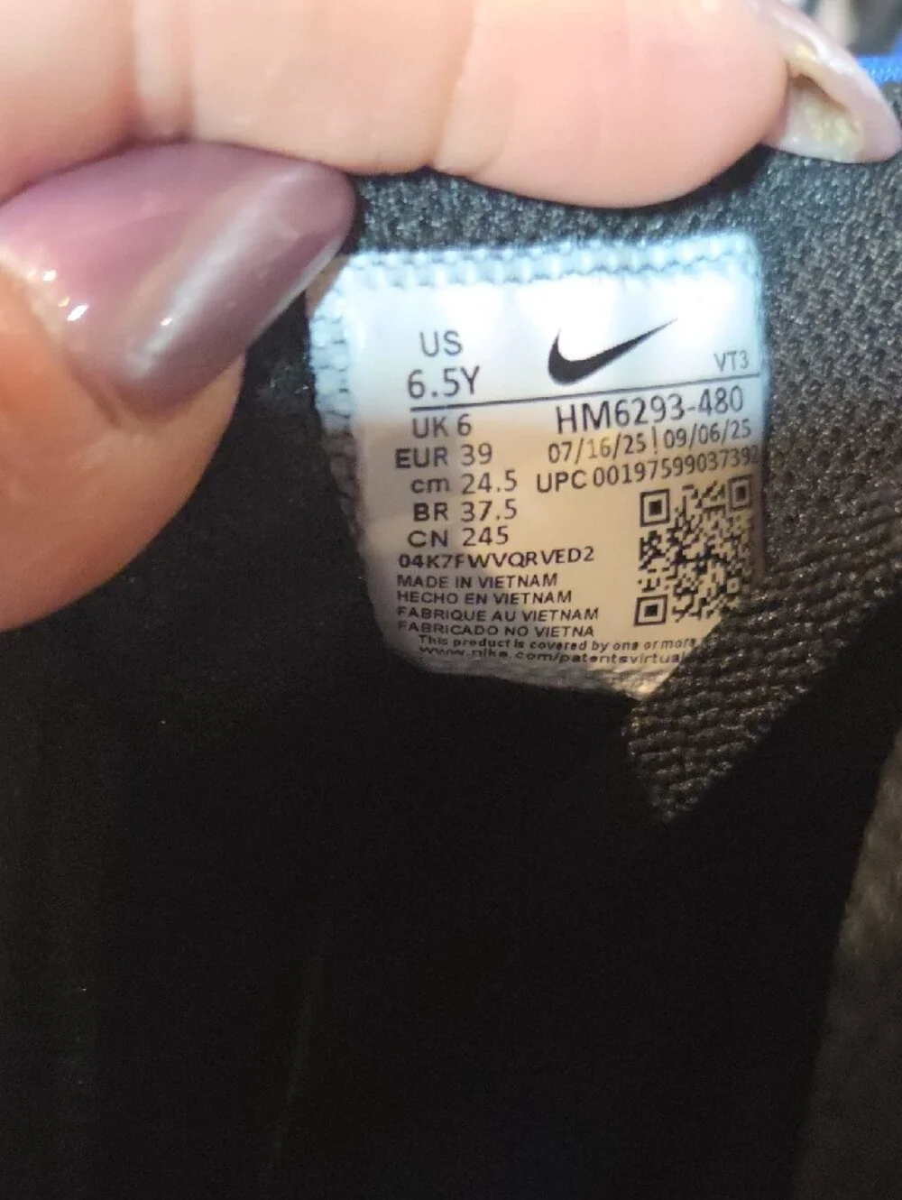 Nike Kids Black and Blue Low-Top Sneakers